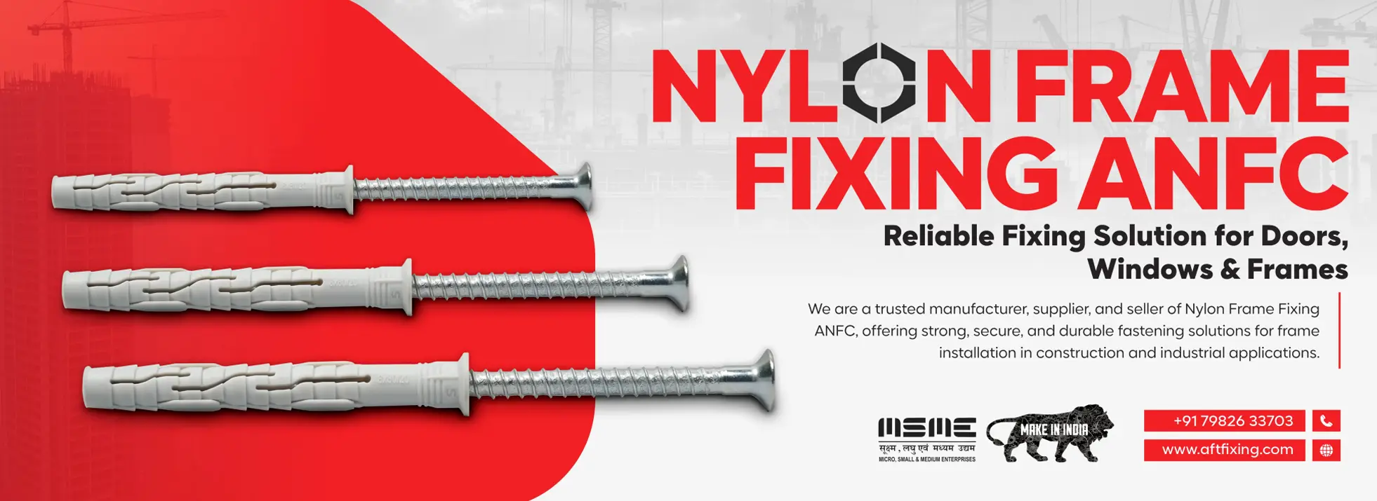 Nylon Frame Fixing Anfc - Anchor Fasteners Manufacturer in India